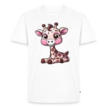 Cute giraffe with big eyes - Men's Premium Organic T-Shirt - white - Front - Nico (187cm)