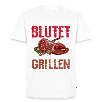 Grill Master, Équipement de barbecue pour grillades - T-shirt Premium bio Homme - blanc - Devant - Nico (187cm)