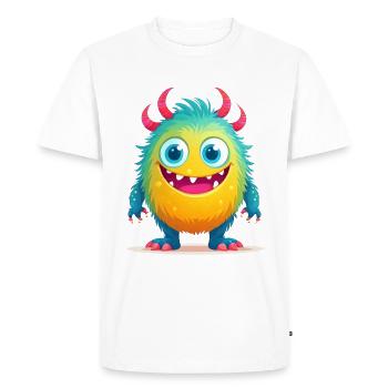 Un monstre mignon - T-shirt Premium bio Homme - blanc - Devant - Nico (187cm)