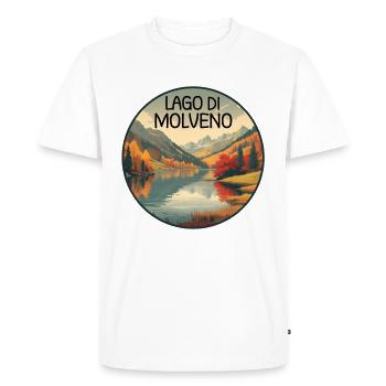 Lago di Molveno - T-shirt Premium bio Homme - blanc - Devant - Nico (187cm)