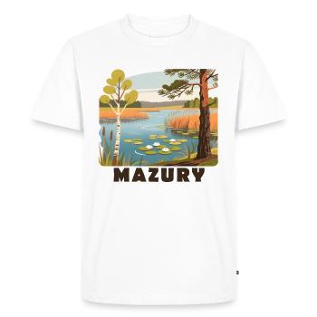 Mazurie, Mazurie, Pologne - T-shirt Premium bio Homme - blanc - Devant - Nico (187cm)
