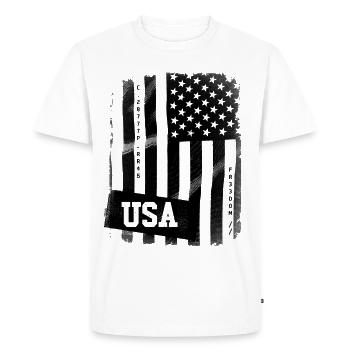 Drapeau des États-Unis - T-shirt Premium bio Homme - blanc - Devant - Nico (187cm)
