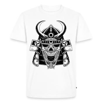 Schädel Skull Horror Japon Halloween Geisha - T-shirt Premium bio Homme - blanc - Devant - Nico (187cm)