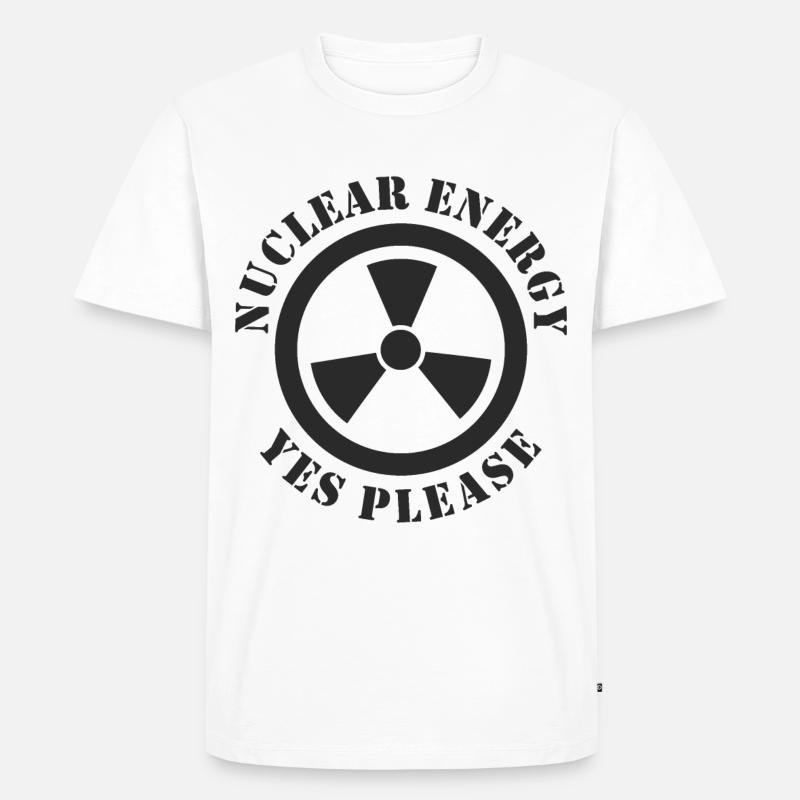 Kernenergie, Ja bitte, Atomkraft - Männer Premium Bio T-Shirt - Weiß