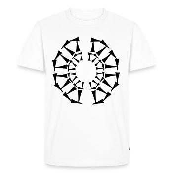 Conception tri-circulaire - T-shirt Premium bio Homme - blanc - Devant - Nico (187cm)