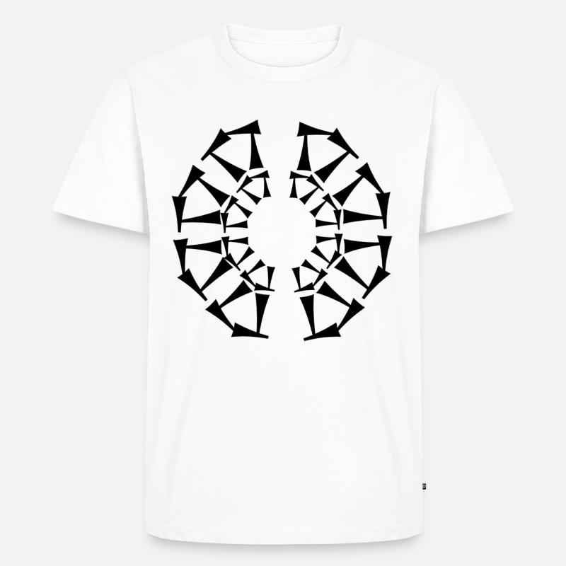 Tri-Circular Design - Männer Premium Bio T-Shirt - Weiß