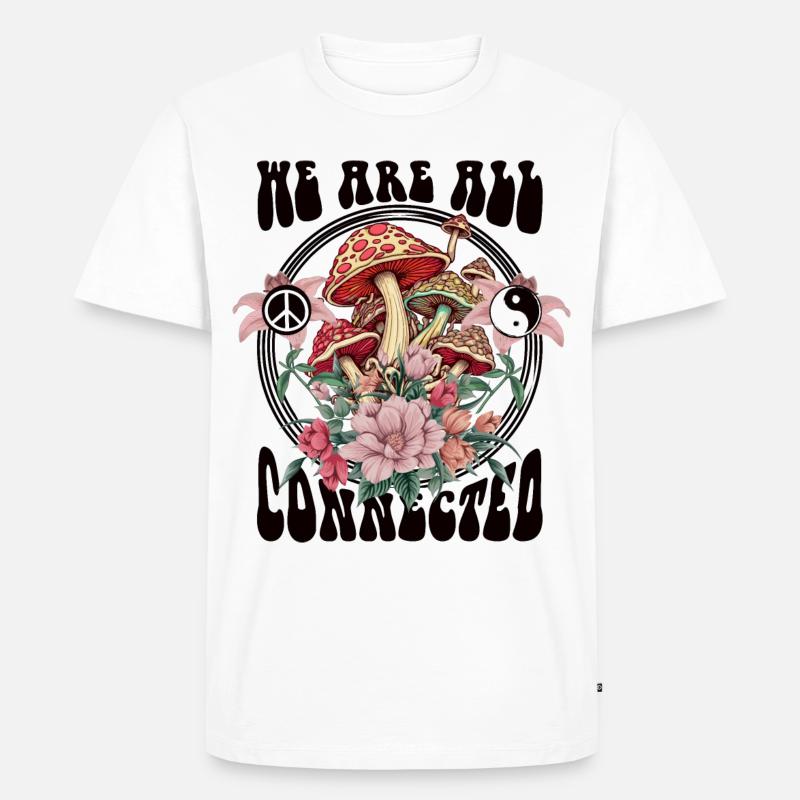 we are all connected Geschenk - Männer Premium Bio T-Shirt - Weiß