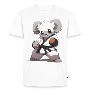 Drôle Koala Arts Martiaux MMA Kawaii Arts Martiaux - T-shirt Premium bio Homme - blanc - Devant - Nico (187cm)