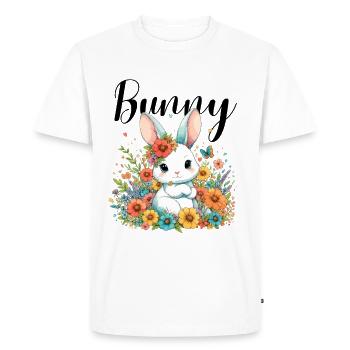 Bunny Bunny Mom Easter Easter Bunny Flowers Cute - Men's Premium Organic T-Shirt - white - Front - Nico (187cm)