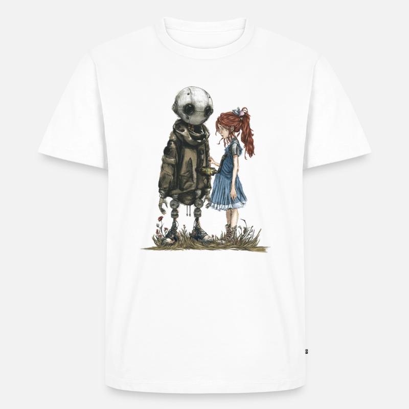 "CARA": A Bond Beyond Time - Männer Premium Bio T-Shirt - Weiß