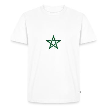 Maroc Drapeau Marocain équipe du Maroc - T-shirt Premium bio Homme - blanc - Devant - Nico (187cm)