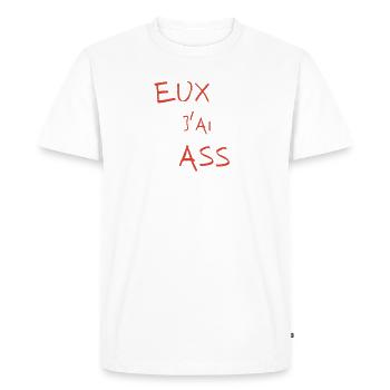 j'peux pas j'ai Chasse - T-shirt Premium bio Homme - blanc - Devant - Nico (187cm)