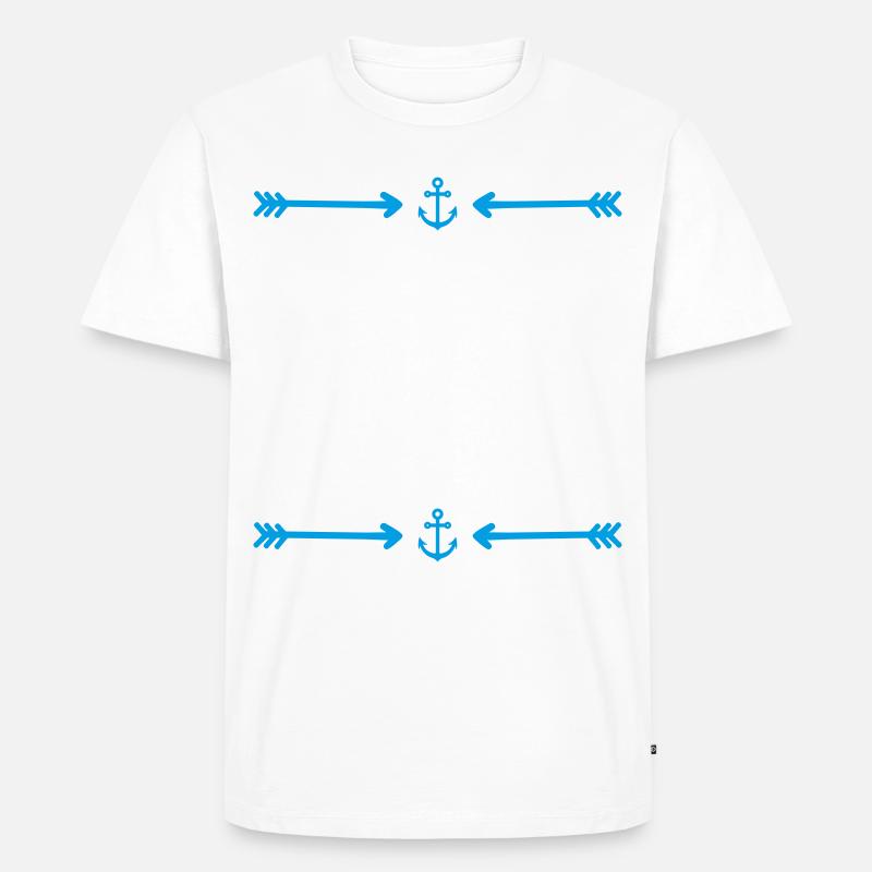 Anker - Rahmen - Muster - Männer Premium Bio T-Shirt - Weiß