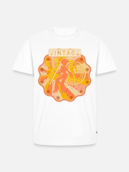 JAHRGANG 70 S - Männer Premium Bio T-Shirt - Weiß