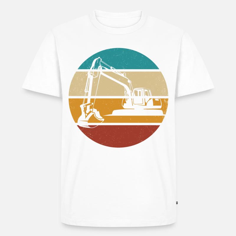 Bagger - Männer Premium Bio T-Shirt - Weiß