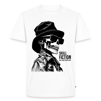 Crâne Fiction Crâne Art - T-shirt Premium bio Homme - blanc - Devant - Nico (187cm)