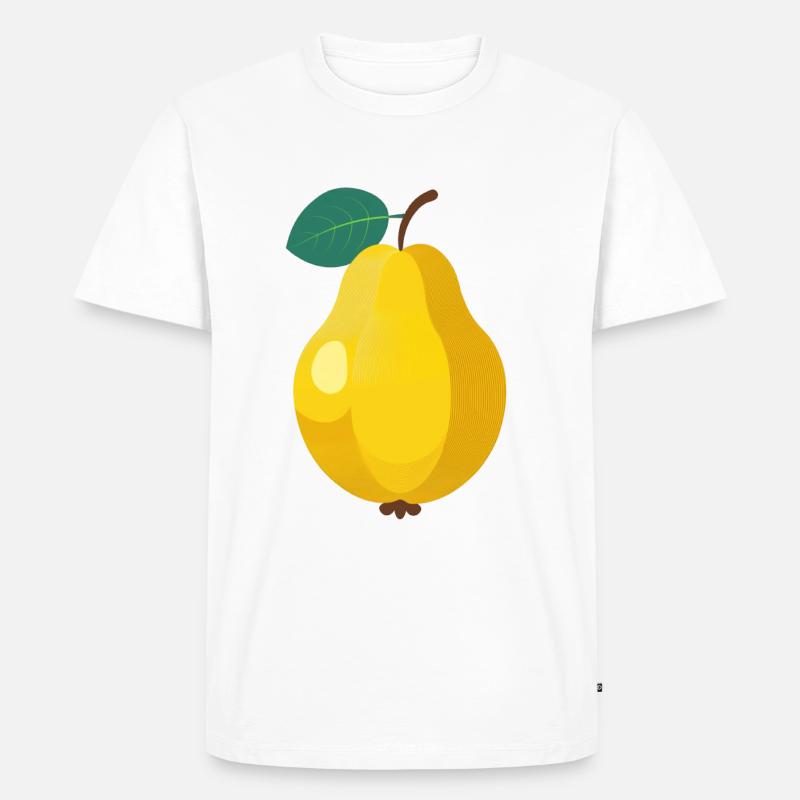 Quitte oder Birne - Männer Premium Bio T-Shirt - Weiß