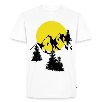Mountains Moon Peak Spruce Conifer Firs Natural - Men's Premium Organic T-Shirt - white - Front - Nico (187cm)
