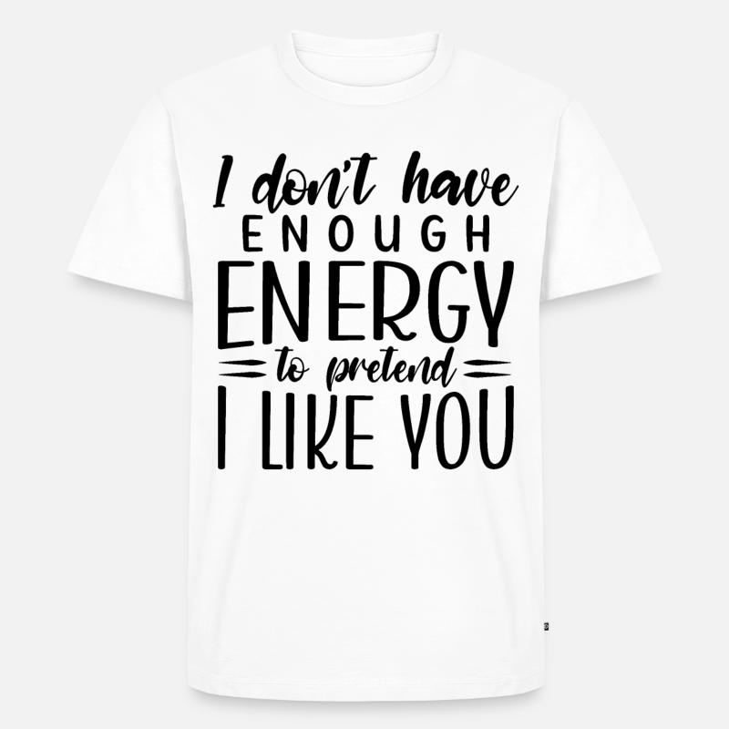 Introvertiert Schüchtern Antisozial - Männer Premium Bio T-Shirt - Weiß