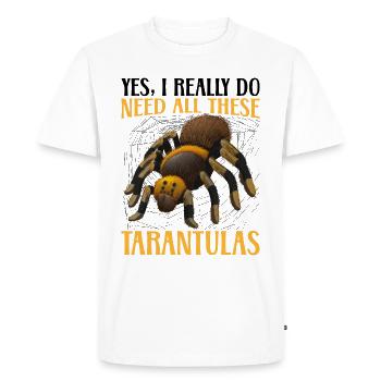 Tarentule Araignées Pet Tarentules Collectionneur - T-shirt Premium bio Homme - blanc - Devant - Nico (187cm)