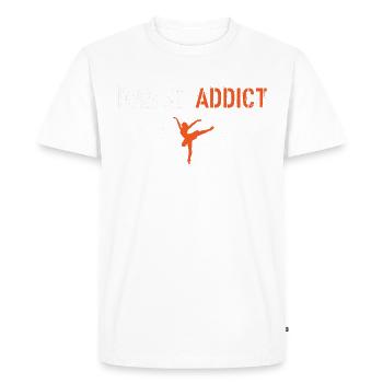 Danse addict - T-shirt Premium bio Homme - blanc - Devant - Nico (187cm)