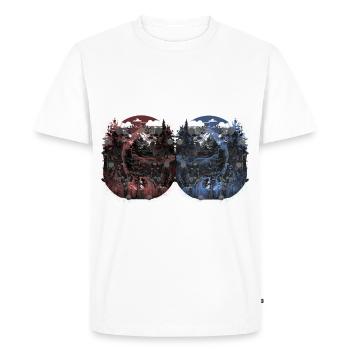 Deer Deer Roebuck Vintage Retro Woodland Animals - Men's Premium Organic T-Shirt - white - Front - Nico (187cm)