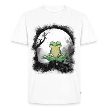 Grenouilles grenouilles méditation méditation habitants de la forêt - T-shirt Premium bio Homme - blanc - Devant - Nico (187cm)