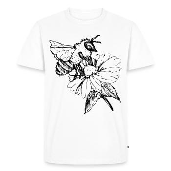 Bee Wasp Bumblebee Beekeeper Nature Conservation Environment Organic - Men's Premium Organic T-Shirt - white - Front - Nico (187cm)