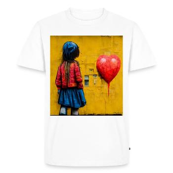 comic pop art - Men's Premium Organic T-Shirt - white - Front - Nico (187cm)