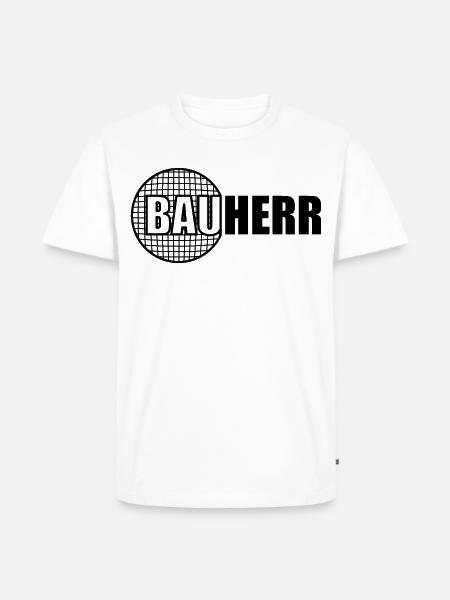 Bauherr Hausbau - Männer Premium Bio T-Shirt - Weiß