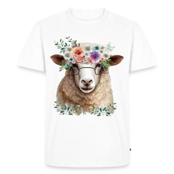 Funny sheep - Men's Premium Organic T-Shirt - white - Front - Nico (187cm)