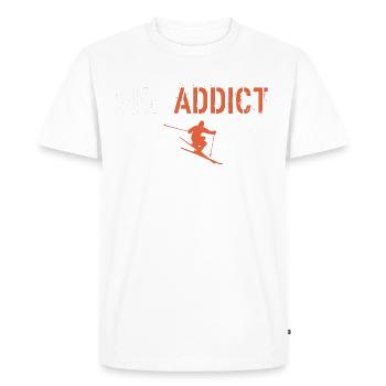 Ski addict - Men's Premium Organic T-Shirt - white - Front - Nico (187cm)