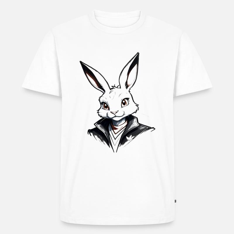 Bunny Chic : Élégance mignonne - T-shirt Premium bio Homme - blanc