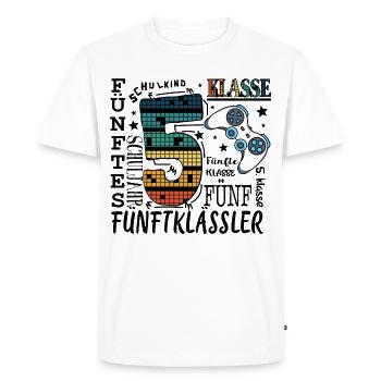 5th Grade Gaming - Men's Premium Organic T-Shirt - white - Front - Nico (187cm)