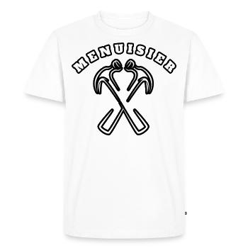 Logo menuisier - T-shirt Premium bio Homme - blanc - Devant - Nico (187cm)