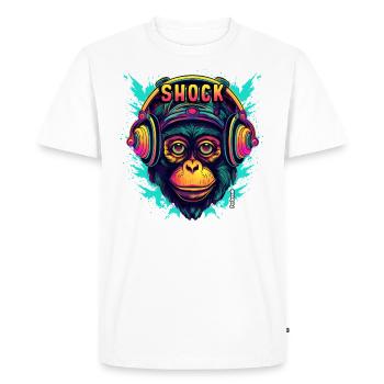 Singe DJ - T-shirt Premium bio Homme - blanc - Devant - Nico (187cm)