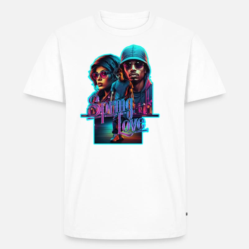 SPring Love - Männer Premium Bio T-Shirt - Weiß