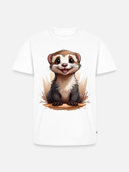 Ferret - Men's Premium Organic T-Shirt - white
