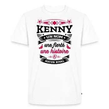 KENNY UN NOM UNE FIERTÉ AUCUN RIVAL - T-shirt Premium bio Homme - blanc - Devant - Nico (187cm)