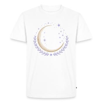 Moon Child : Restez sauvage et libre ! - T-shirt Premium bio Homme - blanc - Devant - Nico (187cm)