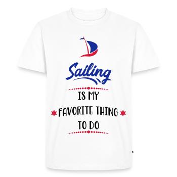 navigation à voile - T-shirt Premium bio Homme - blanc - Devant - Nico (187cm)