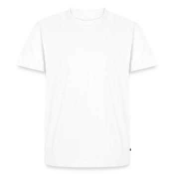 Musculation, Haltérophilie, Fitness, Cardio - T-shirt Premium bio Homme - blanc - Devant - Nico (187cm)