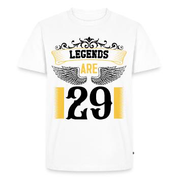 Legends are 29 years old, birthday 29 - Men's Premium Organic T-Shirt - white - Front - Nico (187cm)