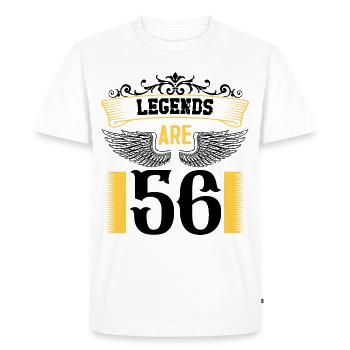 Legends are 56 years old, birthday 56 - Men's Premium Organic T-Shirt - white - Front - Nico (187cm)