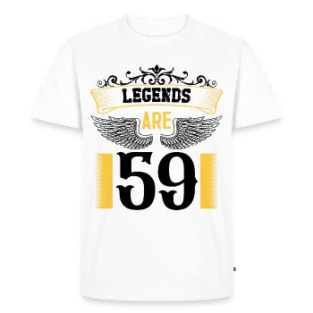 Legends are 59 years old, birthday 59 - Men's Premium Organic T-Shirt - white - Front - Nico (187cm)