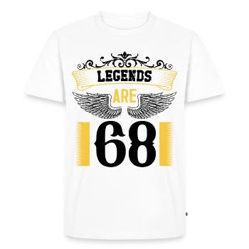 Legends are 68 years old, birthday 68 - Men's Premium Organic T-Shirt - white - Front - Nico (187cm)