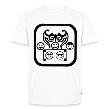 Garçons fous - T-shirt Premium bio Homme - blanc - Devant - Nico (187cm)