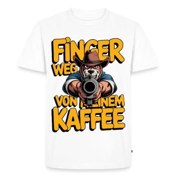 Lâche mon café - T-shirt Premium bio Homme - blanc - Devant - Nico (187cm)