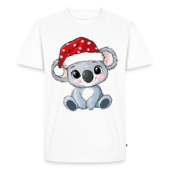 Koala Christmas Cute Cute Xmas Christmassy - Men's Premium Organic T-Shirt - white - Front - Nico (187cm)