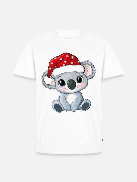 Koala Jul Søt Søt Xmas Jul - Premium økologisk T-skjorte for menn - hvit